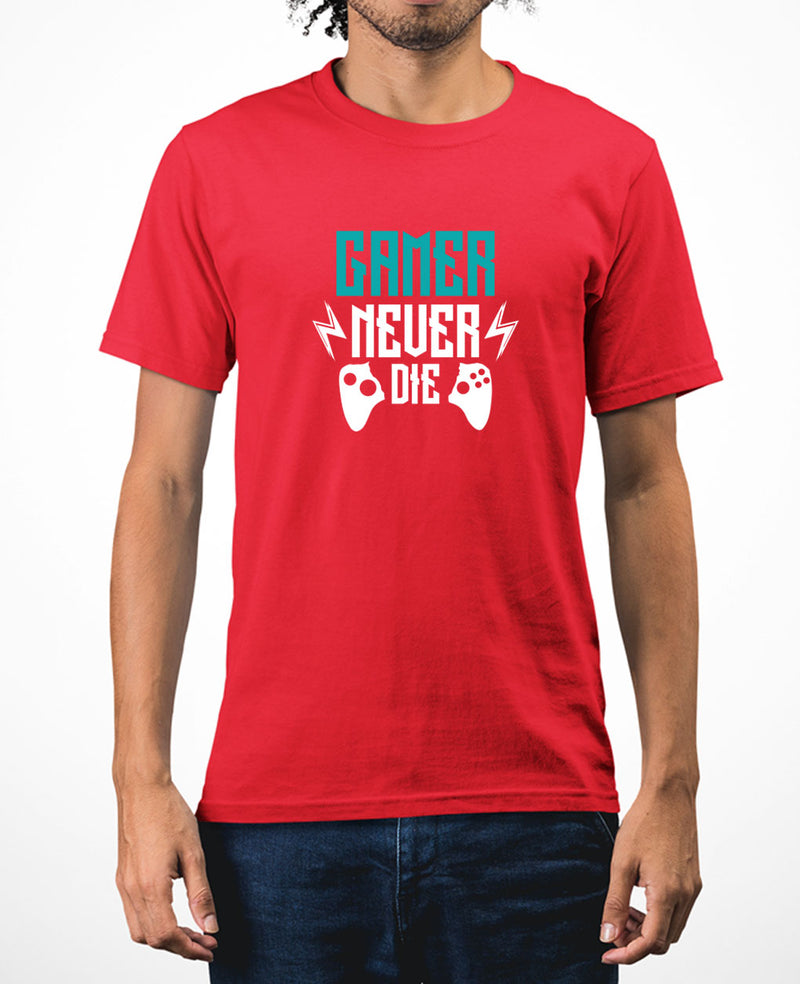 Gamer never die funny geek t-shirt video game tee - Fivestartees