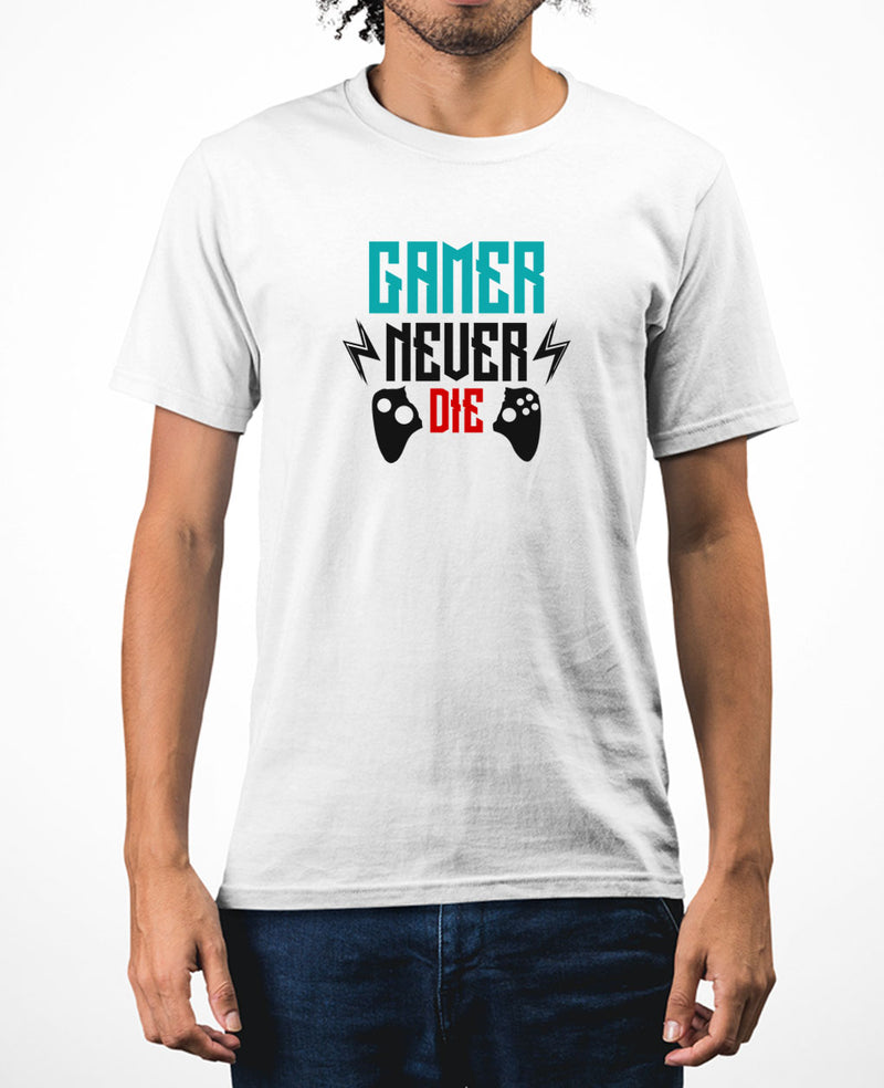 Gamer never die funny geek t-shirt video game tee - Fivestartees