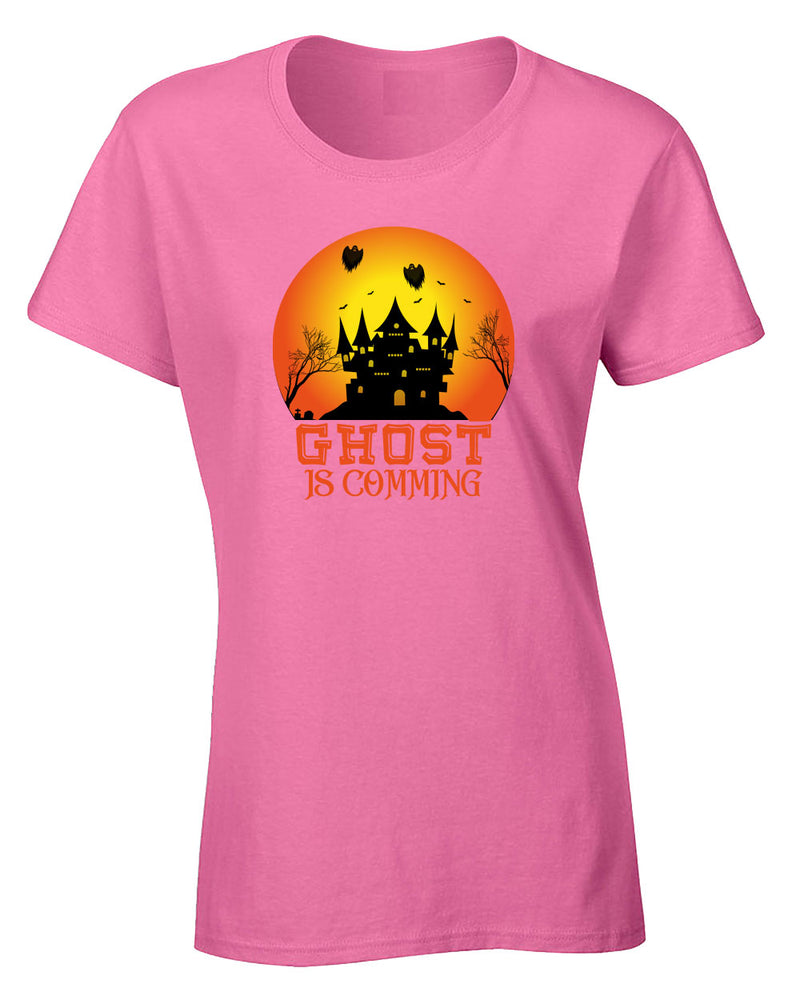 Ghost is coming Halloween scary t-shirt women t-shirt - Fivestartees