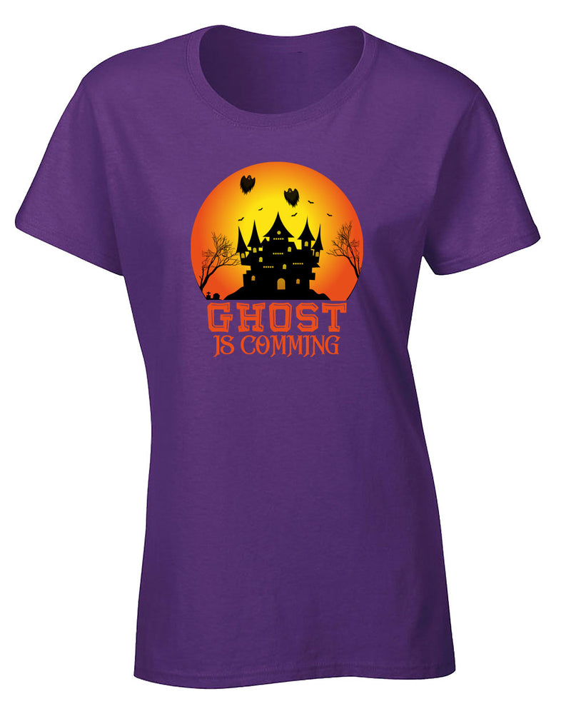 Ghost is coming Halloween scary t-shirt women t-shirt - Fivestartees