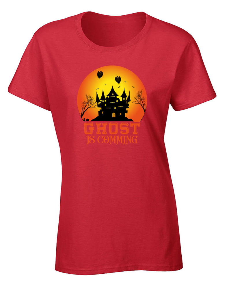 Ghost is coming Halloween scary t-shirt women t-shirt - Fivestartees