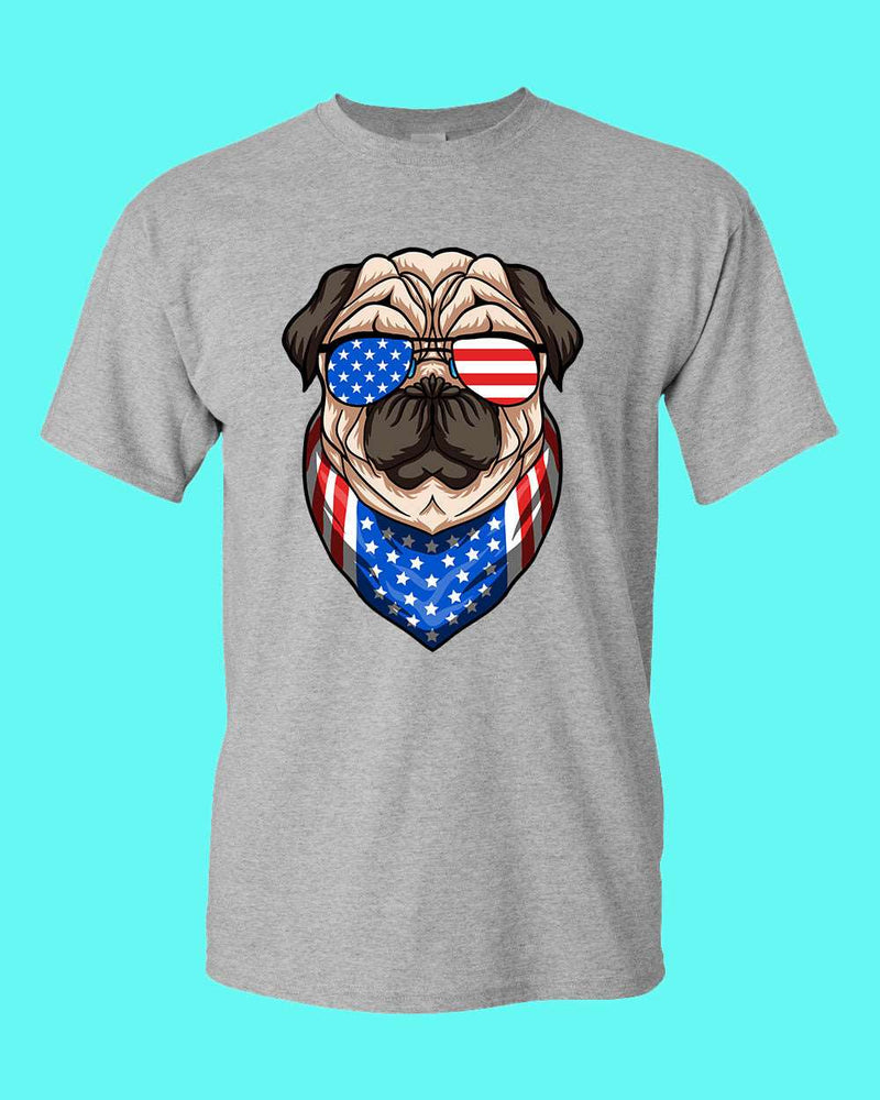 American T-shirt USA Flag with Dog T-shirt - Fivestartees