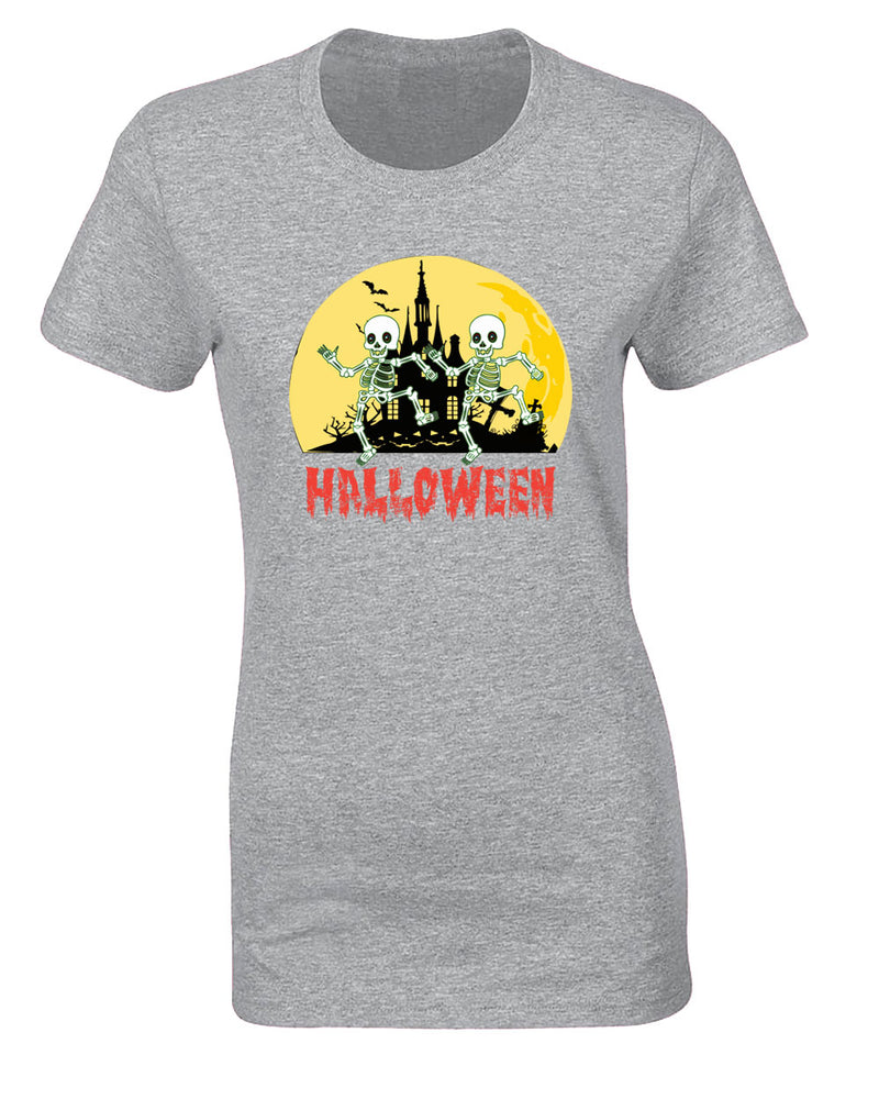 Halloween skeleton t-shirt women tees - Fivestartees