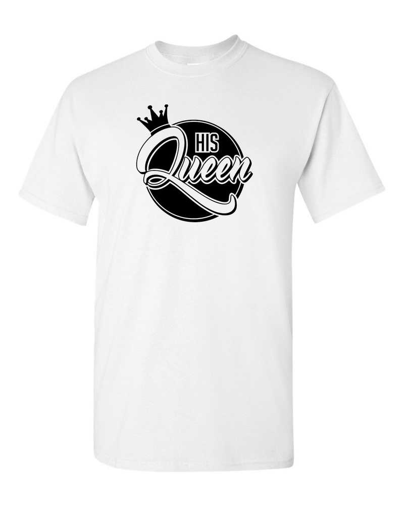 His Queen Her King T-shirt, Valentine day t-shirt couple t-shirt love tees. - Fivestartees