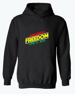 Juneteenth freedom hoodie dash design - Fivestartees