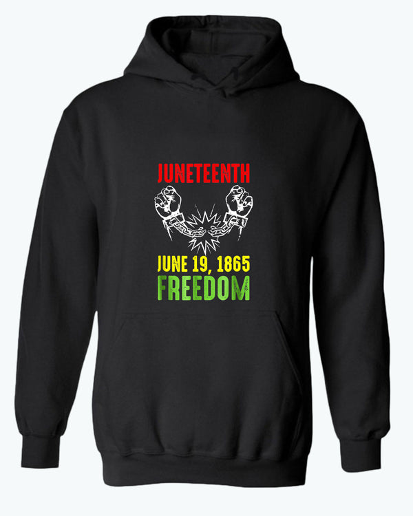 Freedom hoodies broken chain june 19 1865 hoodie - Fivestartees