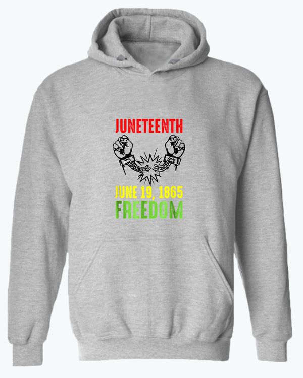 Freedom hoodies broken chain june 19 1865 hoodie - Fivestartees