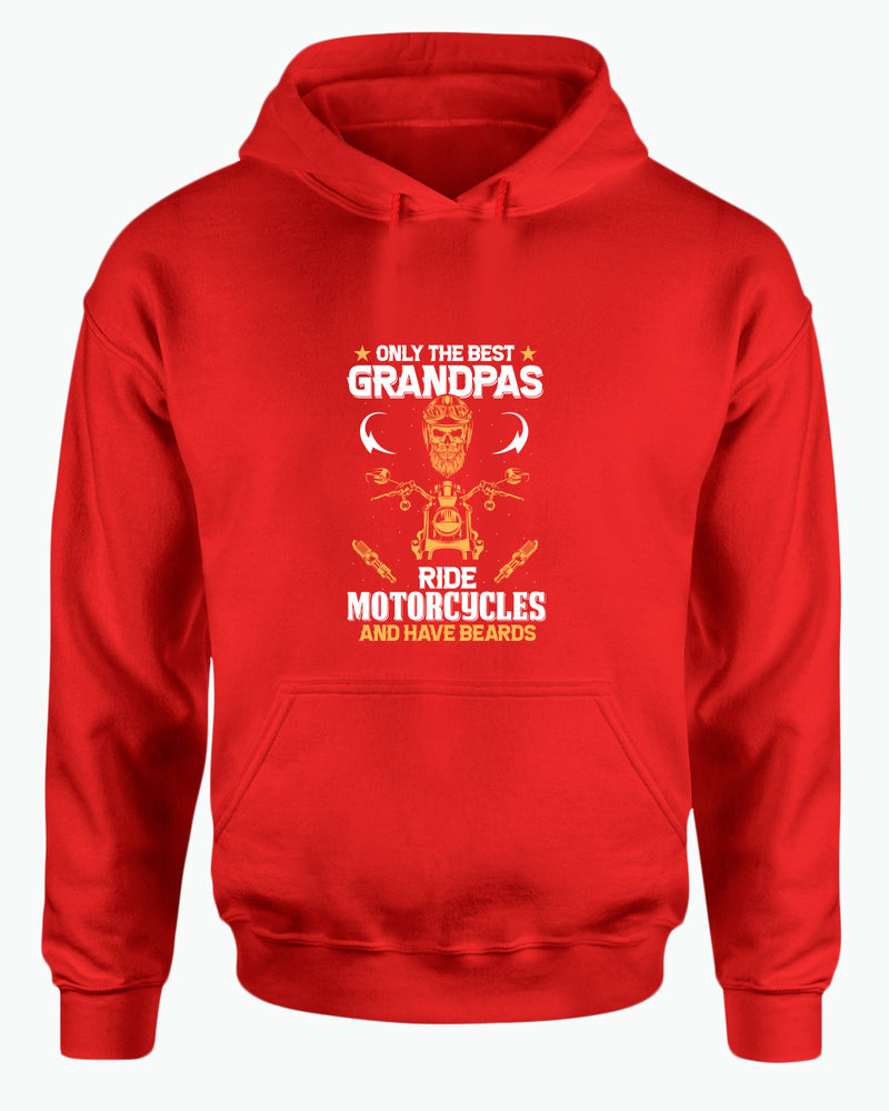 Only the best grandpas ride motorcycles and have beards hoodie - Fivestartees