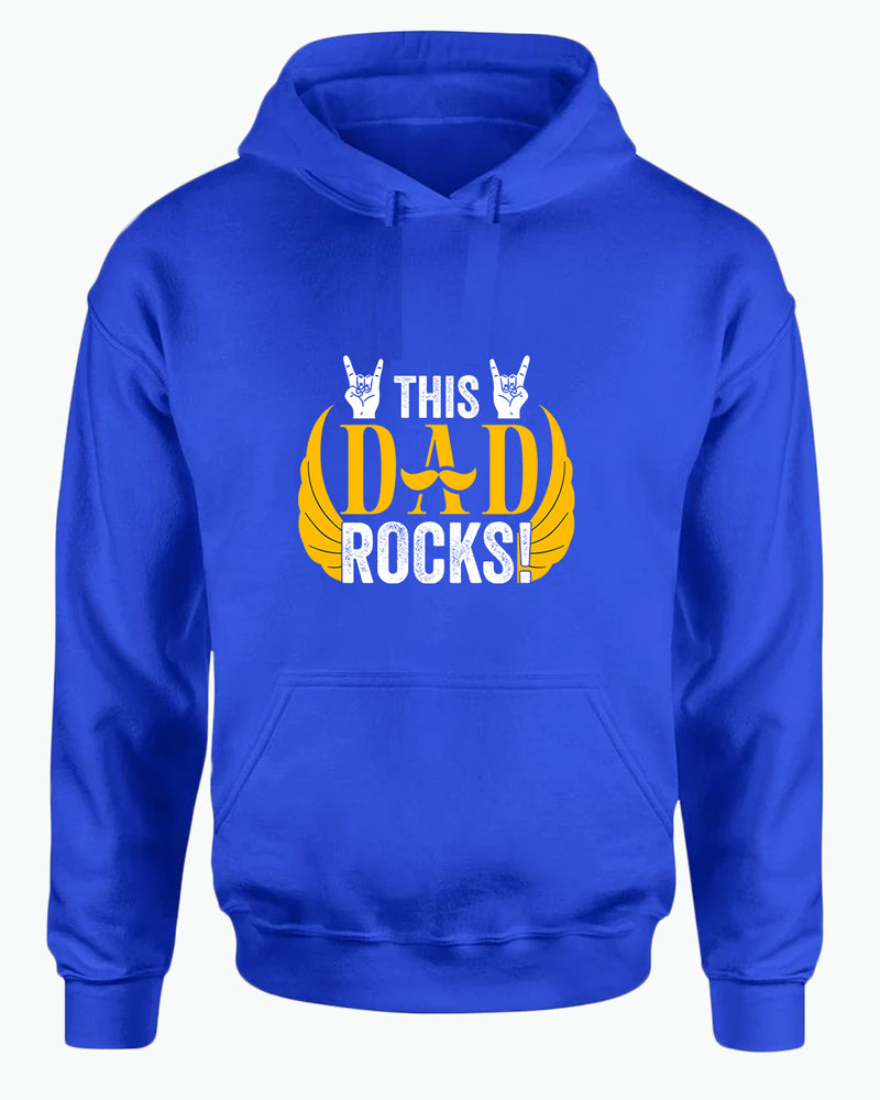 This dad rocks hoodie, music dad hoodie - Fivestartees