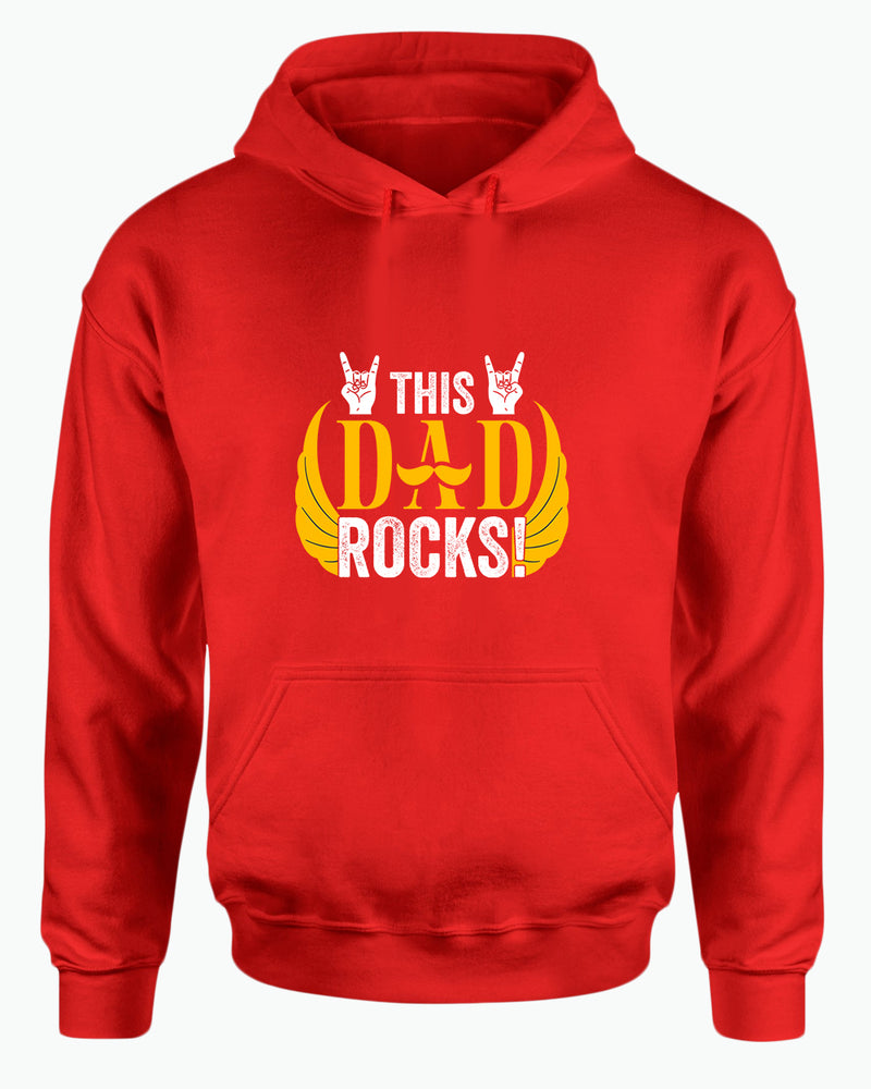 This dad rocks hoodie, music dad hoodie - Fivestartees