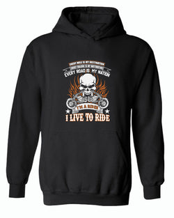 I live to ride, i'm a rider motorcycle hoodie - Fivestartees