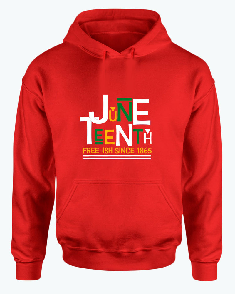 Juneteenth free-ish since 1865 hoodie red blue - Fivestartees