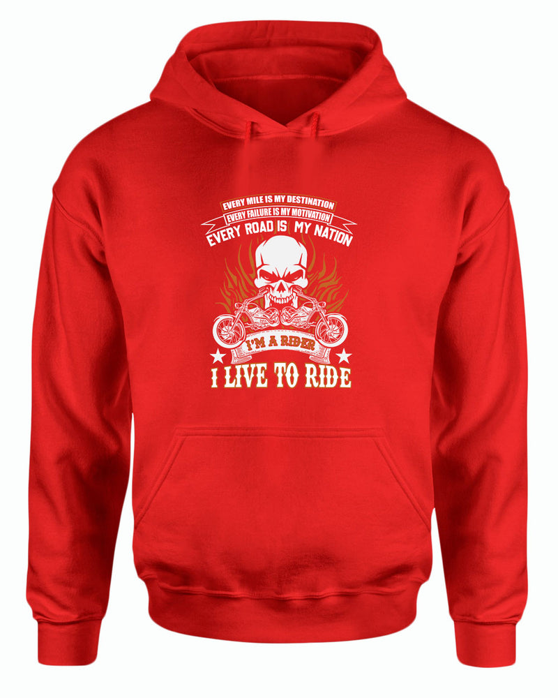 I live to ride, i'm a rider motorcycle hoodie - Fivestartees