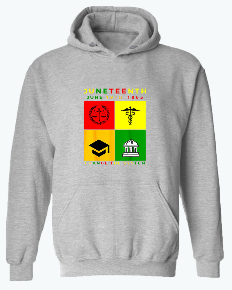 Change the system juneteenth hoodie - Fivestartees