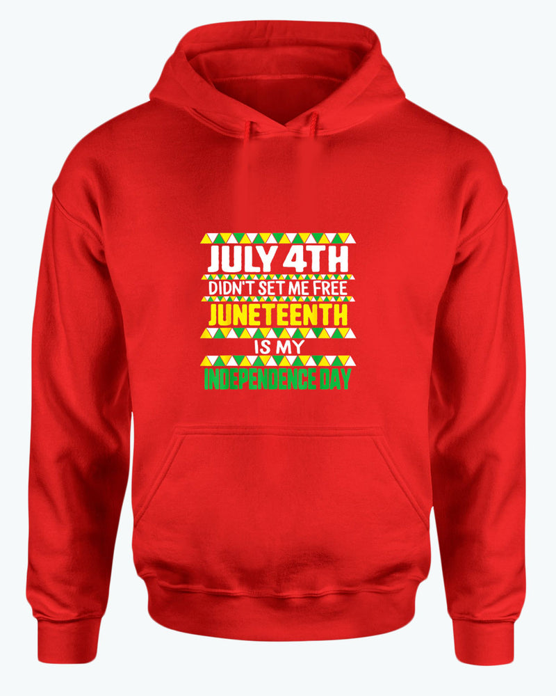 July 4th didn't set me free tank top juneteenth hoodie - Fivestartees