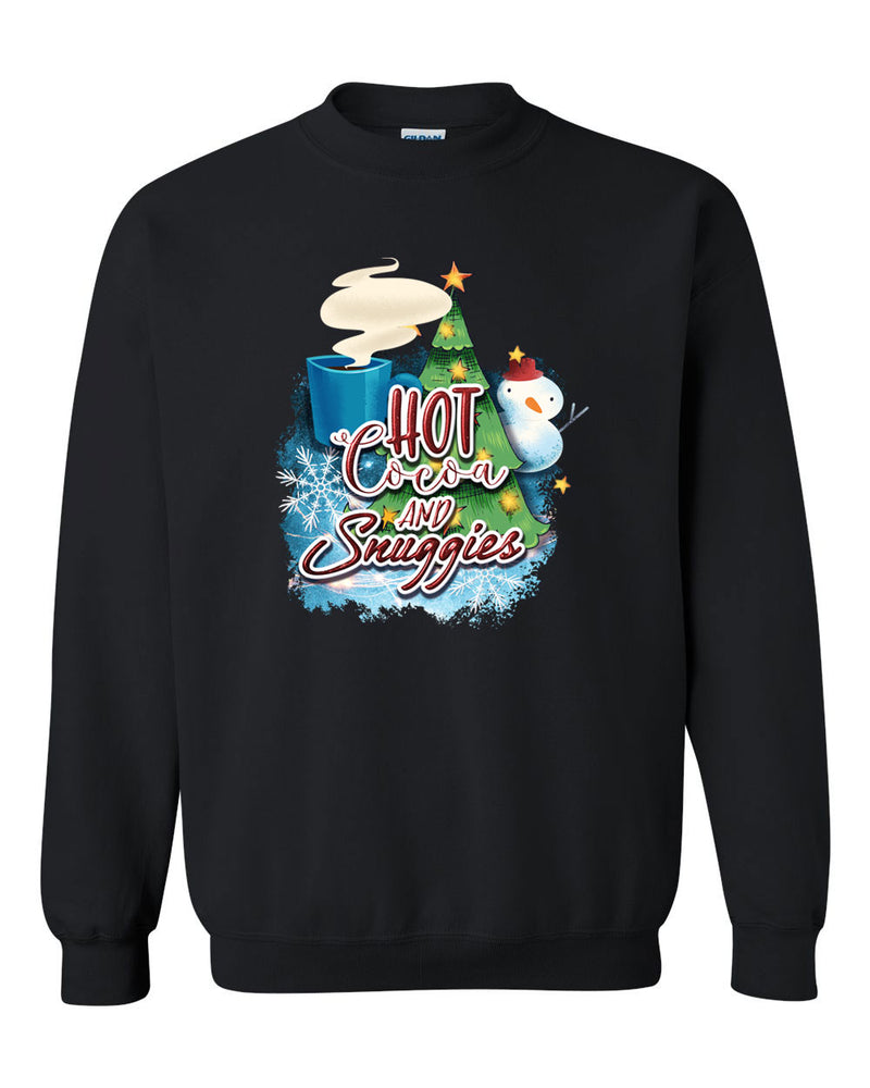Hot Cocoa and Snuggies Christmas Sweatshirt, Holiday Sweatshirt - Fivestartees