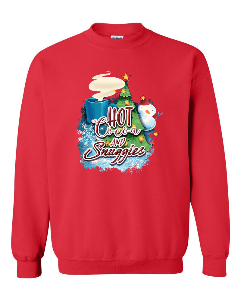 Hot Cocoa and Snuggies Christmas Sweatshirt, Holiday Sweatshirt - Fivestartees