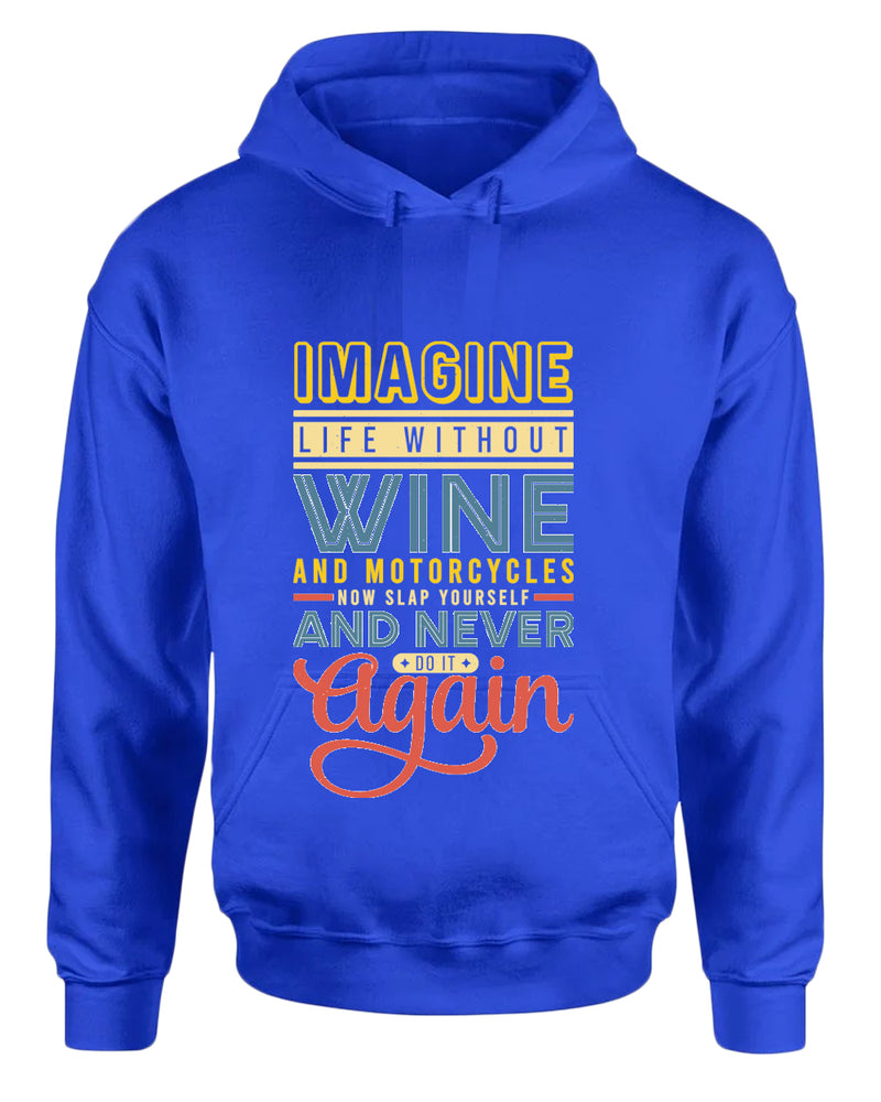 Imagine life without wine hoodies, motivational hoodie, inspirational hoodies, casual hoodies - Fivestartees