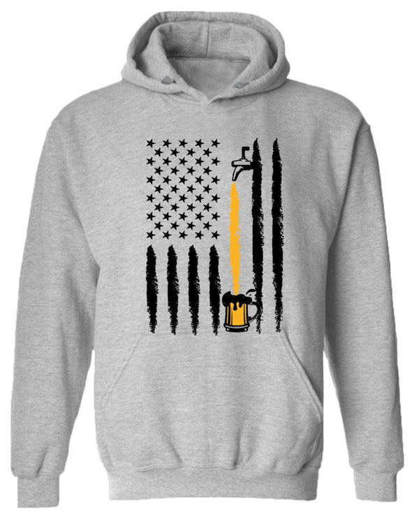 American flag beer hoodie - Fivestartees