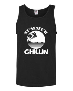 Summer chillin tank top, summer tank top, beach party tank top - Fivestartees