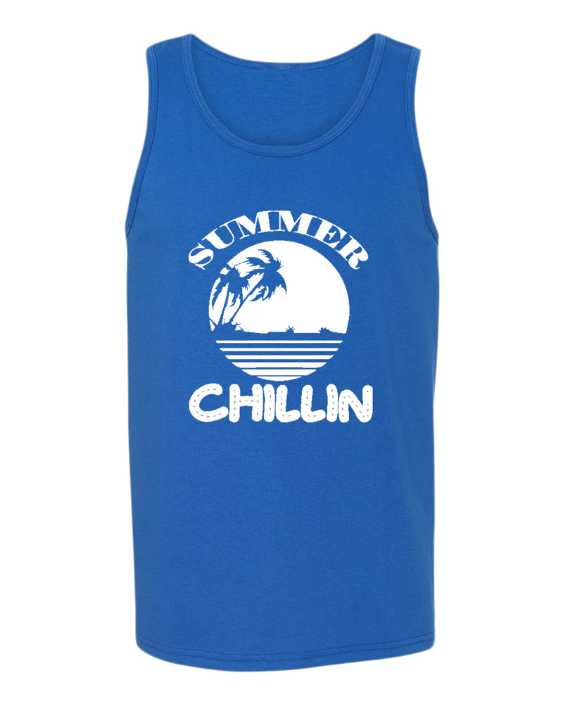 Summer chillin tank top, summer tank top, beach party tank top - Fivestartees