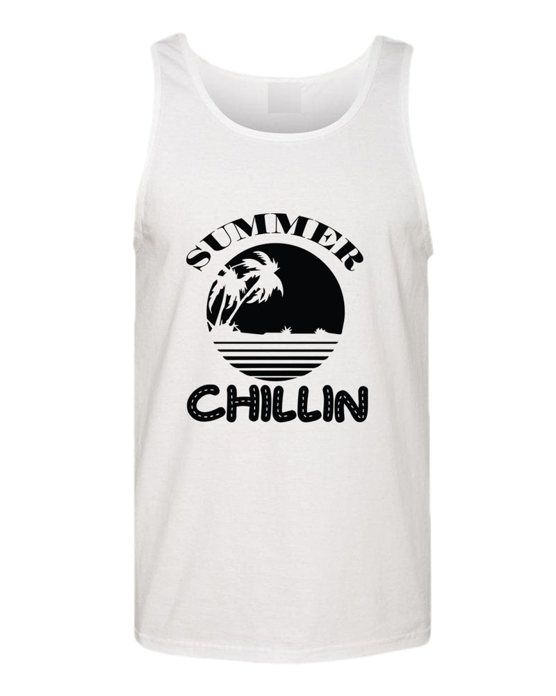 Summer chillin tank top, summer tank top, beach party tank top - Fivestartees