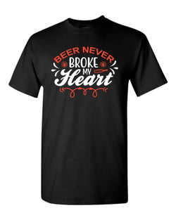 Beer never broke my heart t-shirt, beer drinking t-shirt - Fivestartees