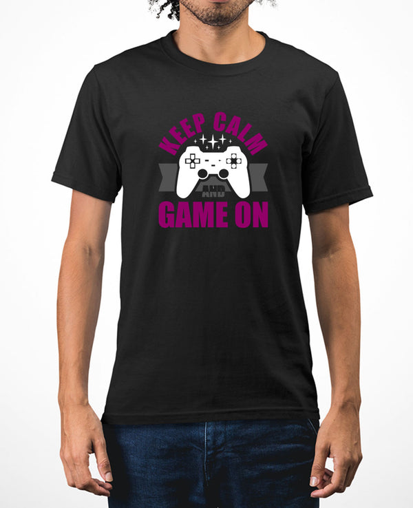 Keep calm and game on t-shirt funny video game t-shirt - Fivestartees