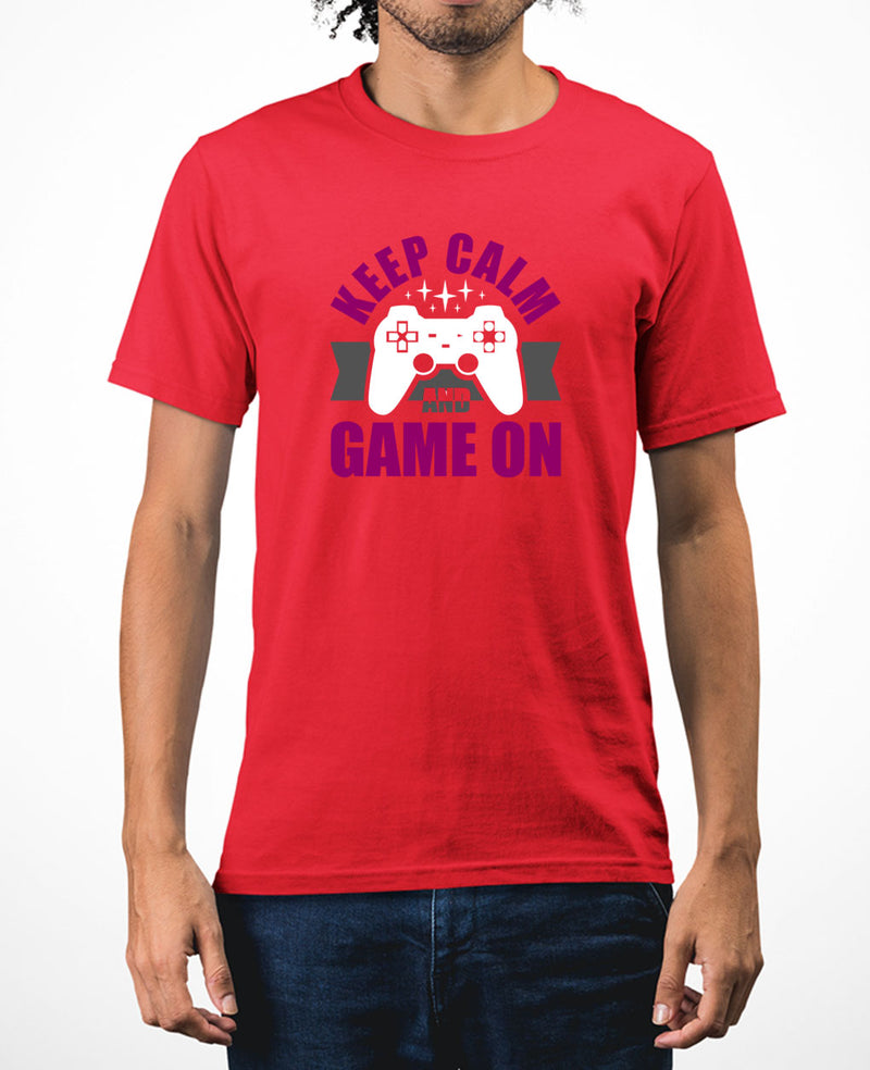 Keep calm and game on t-shirt funny video game t-shirt - Fivestartees