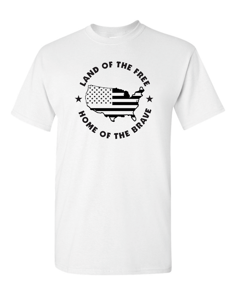 land of the free home of the brave t-shirt 2nd amendment tees military tees - Fivestartees