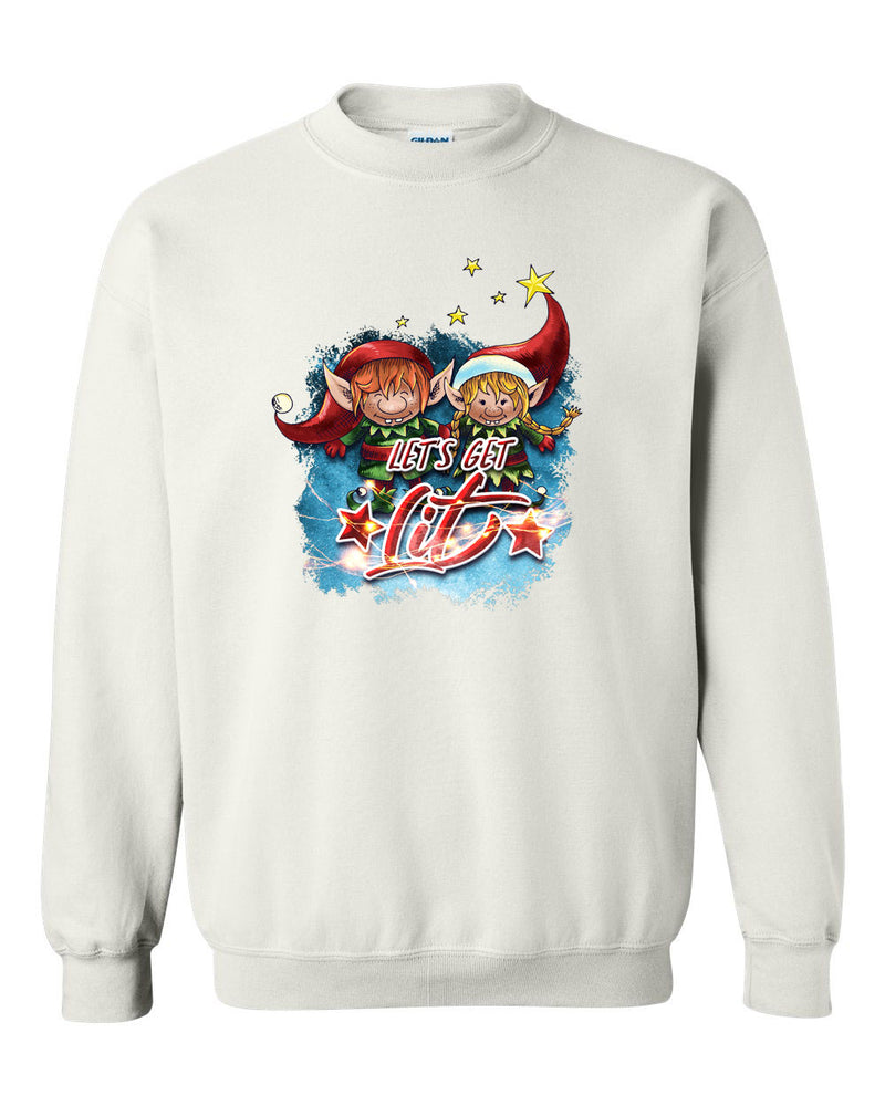 Let's get lit Christmas sweatshirt, Holiday sweatshirt - Fivestartees