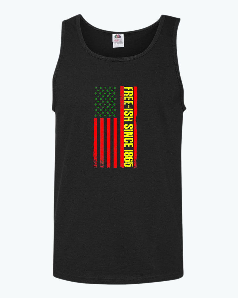 American flag juneteenth tank top green yellow red flag tank tops - Fivestartees