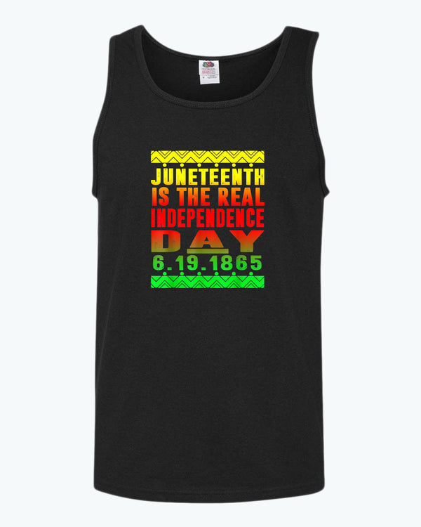 6-19-1865 real independence day tank top - Fivestartees