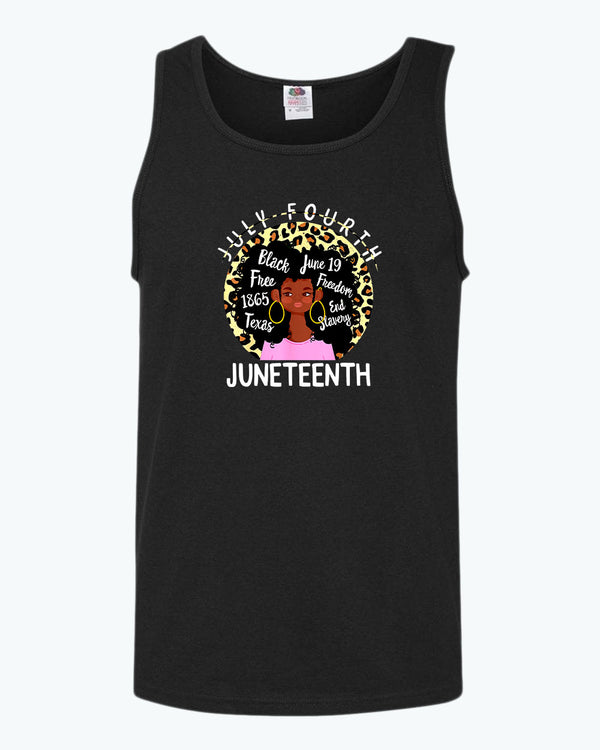 Black queen freedom tank top juneteenth tank tops - Fivestartees