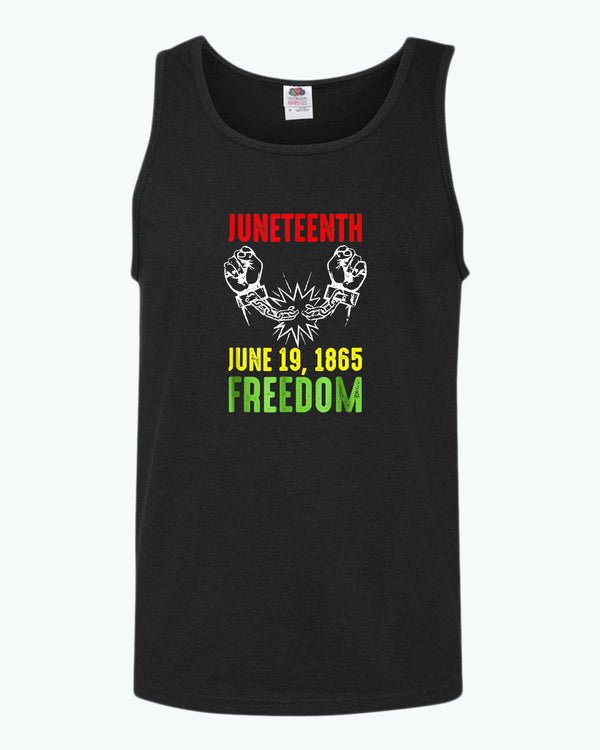 Freedom tank tops broken chain june 19 1865 tank top - Fivestartees