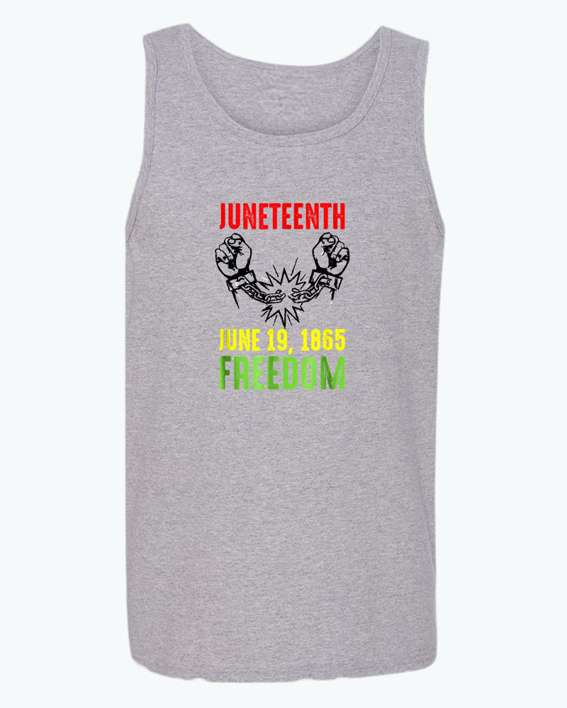 Freedom tank tops broken chain june 19 1865 tank top - Fivestartees