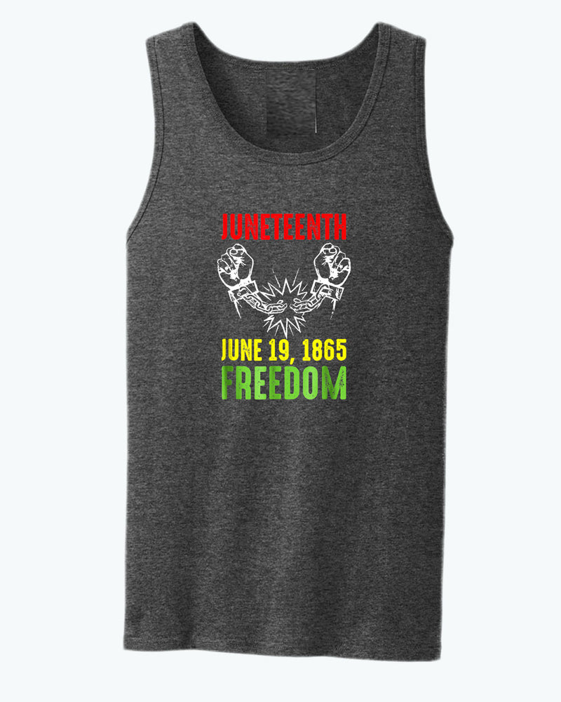 Freedom tank tops broken chain june 19 1865 tank top - Fivestartees