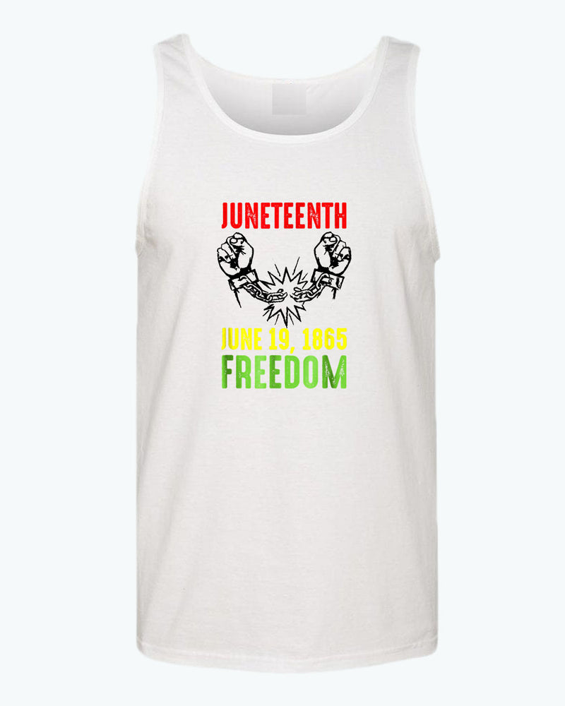 Freedom tank tops broken chain june 19 1865 tank top - Fivestartees
