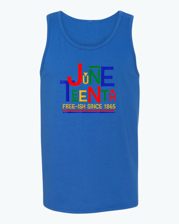 Juneteenth free-ish since 1865 tank top red blue - Fivestartees