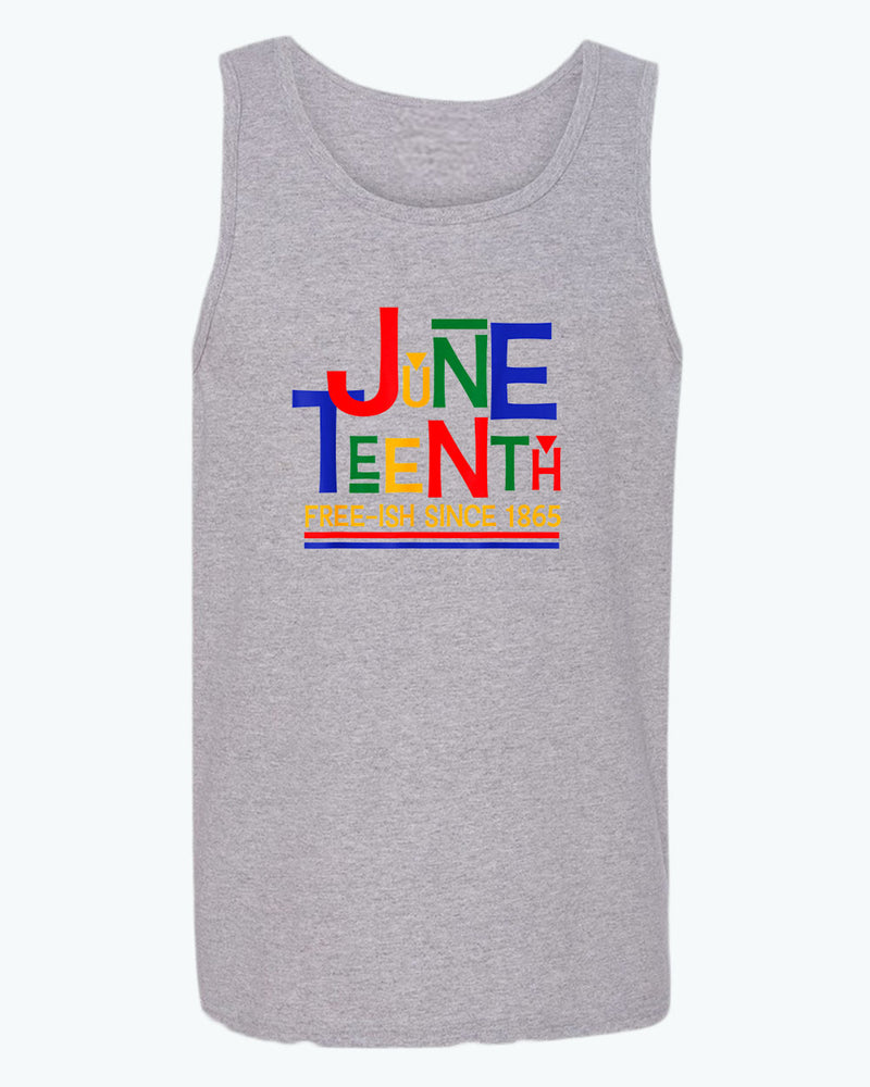 Juneteenth free-ish since 1865 tank top red blue - Fivestartees