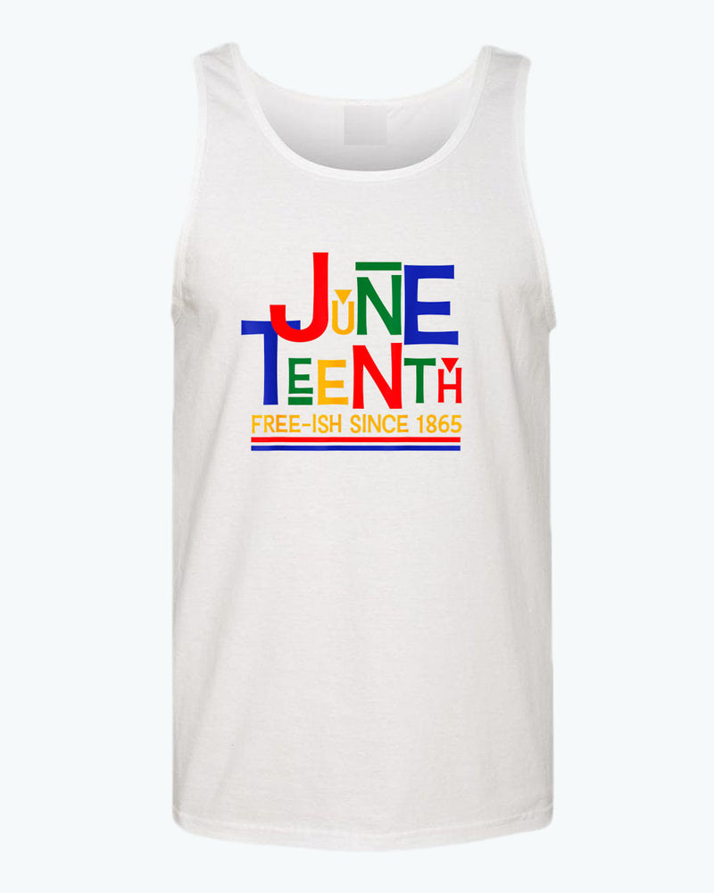 Juneteenth free-ish since 1865 tank top red blue - Fivestartees