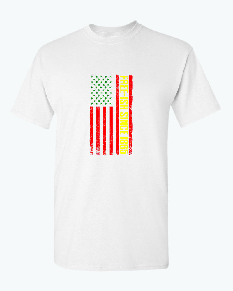 American flag juneteenth t-shirt green yellow red flag tees - Fivestartees