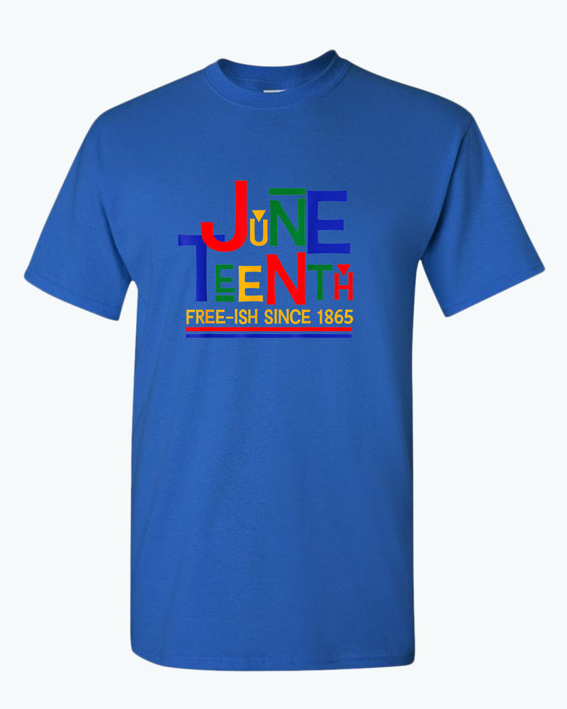 Juneteenth free-ish since 1865 t-shirt red blue - Fivestartees