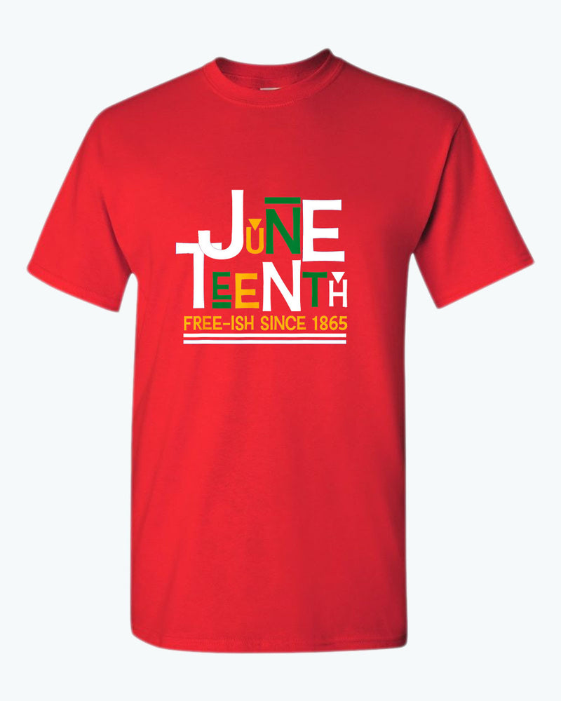 Juneteenth free-ish since 1865 t-shirt red blue - Fivestartees