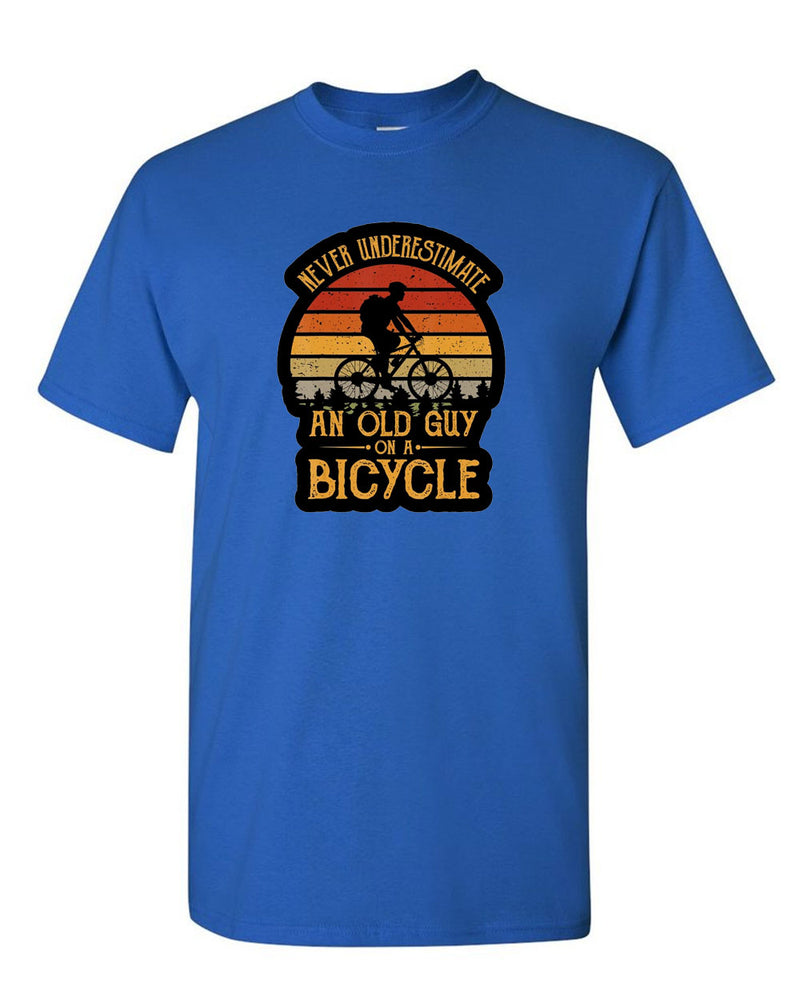 Never Underestimate An Old Guy On A Bicycle T-shirt Cycling T-Shirt - Fivestartees