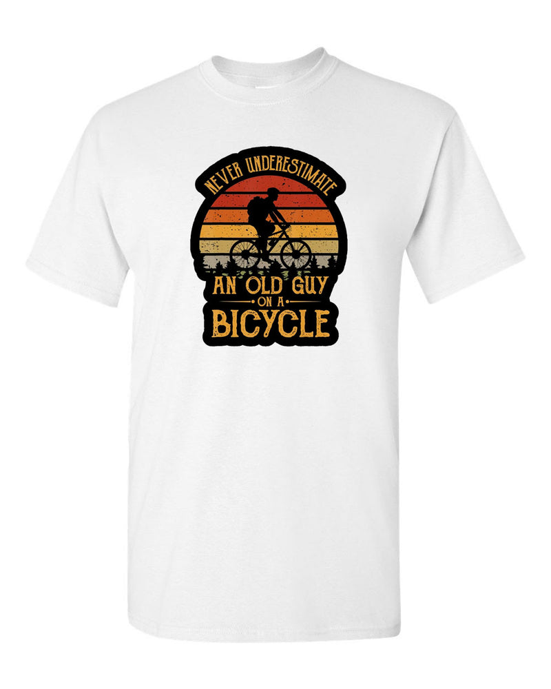 Never Underestimate An Old Guy On A Bicycle T-shirt Cycling T-Shirt - Fivestartees