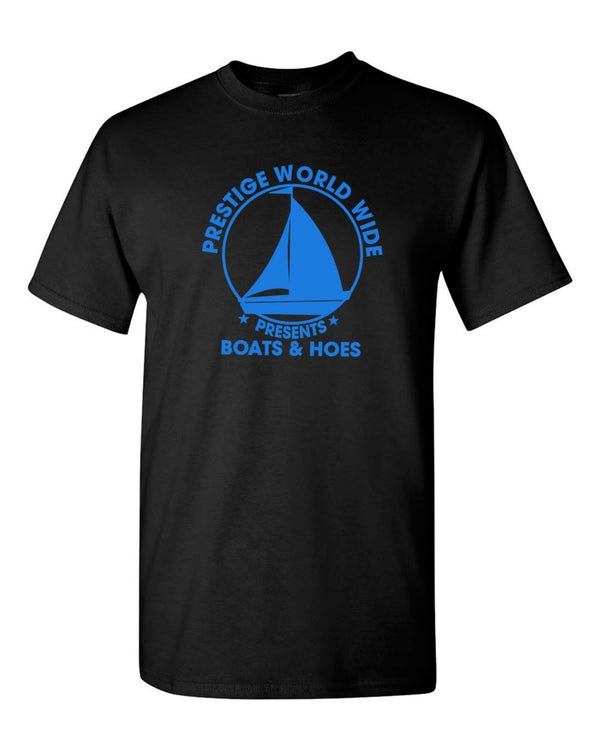 Prestige Worldwide T-Shirt Funny Boats and H*es Graphic Humor Tee - Fivestartees