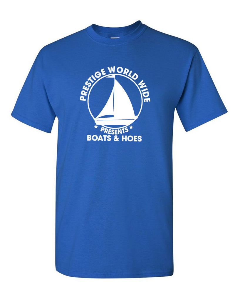 Prestige Worldwide T-Shirt Funny Boats and H*es Graphic Humor Tee - Fivestartees