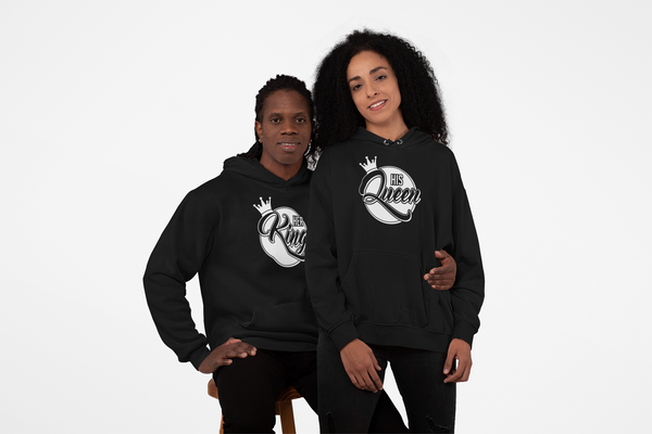 His Queen Her King Hoodie, Valentine day Hoodie couple t-shirt love Hoodie - Fivestartees