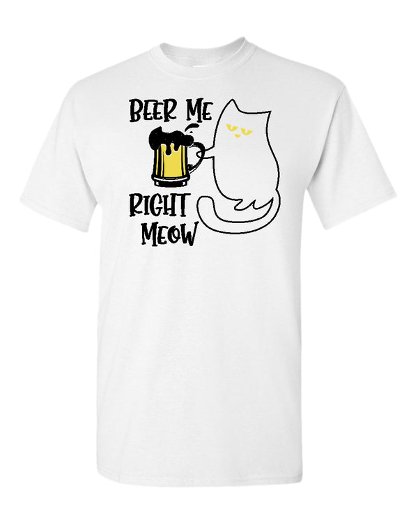 Beer me right meow t-shirt, beer lover t-shirt, cat lover tees - Fivestartees